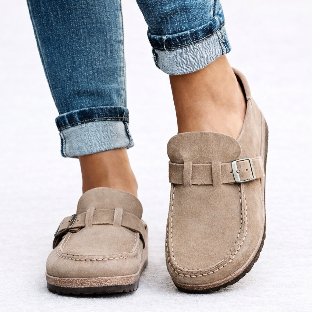 Women's Buckle Loafers for Everyday Spring Summer Wear