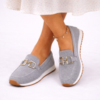 Women's Buckle Loafers for Everyday Summer Wear Outings