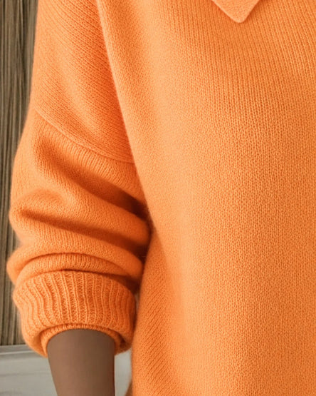 Women's Button Front Collared Knit Cardigan for Autumn