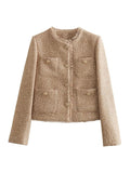 Women's Button Front Knit Jacket for Everyday Wear