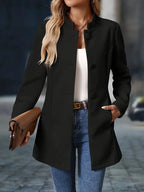 Women's Buttoned Jacket for Autumn Winter Layering Wear