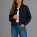 Women's Casual Bomber Jacket for Spring Autumn Wear