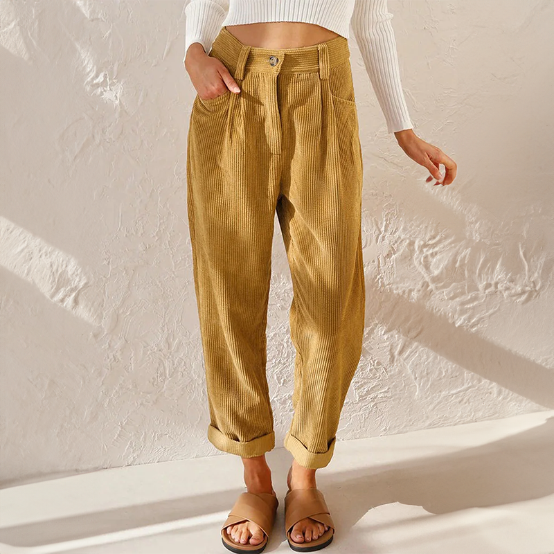 Women's Corduroy Trousers for Autumn Winter Wear