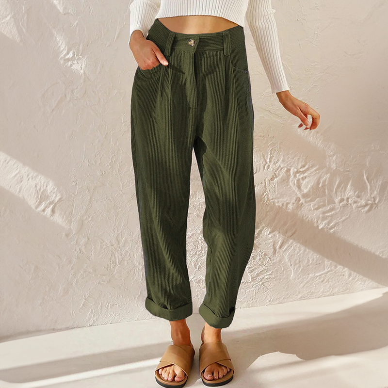 Women's Corduroy Trousers for Autumn Winter Wear