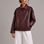 Women's Cropped Jacket for Autumn Winter Everyday Wear
