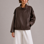 Women's Cropped Jacket for Autumn Winter Everyday Wear