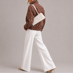 Women's Cropped Printed Jacket for Spring Autumn Wear