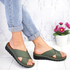 Women's Cross Strap Slippers for Leisure and Home