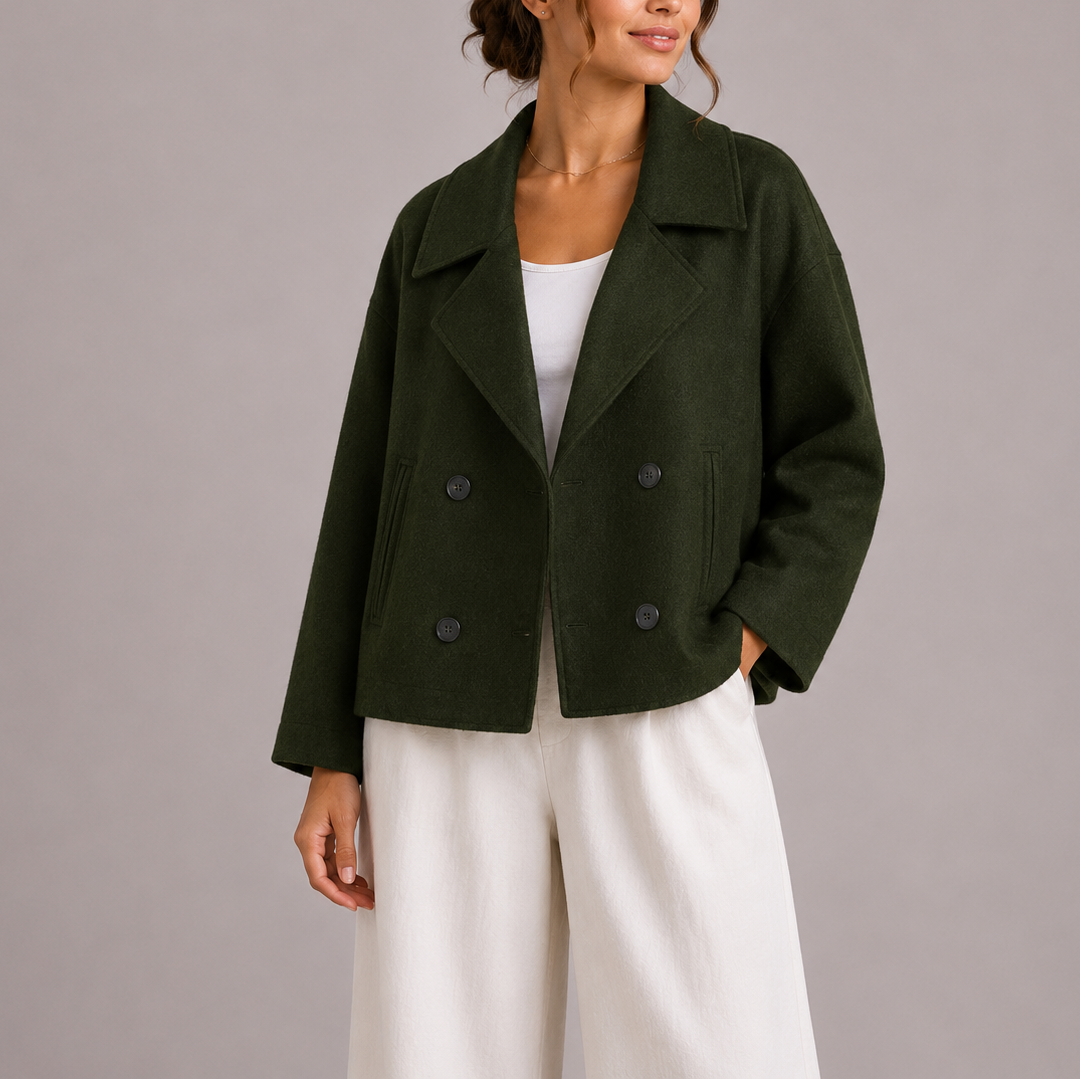 Women's Double-Breasted Coat for Autumn Winter Casual Wear