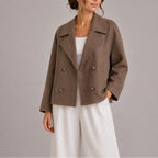 Women's Double-Breasted Coat for Autumn Winter Casual Wear