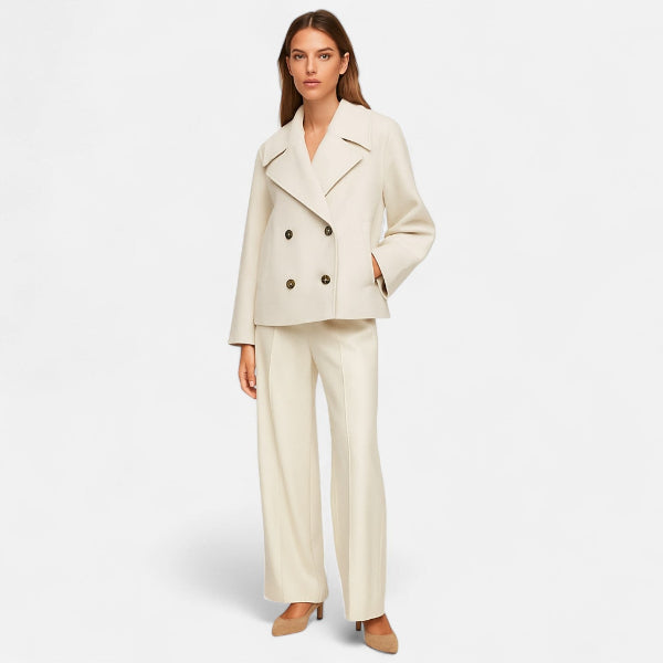 Women's Double Breasted Blazer for Smart Casual Wear