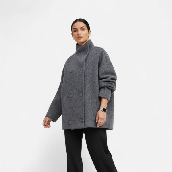 Women's Double Breasted Coat for Autumn Winter