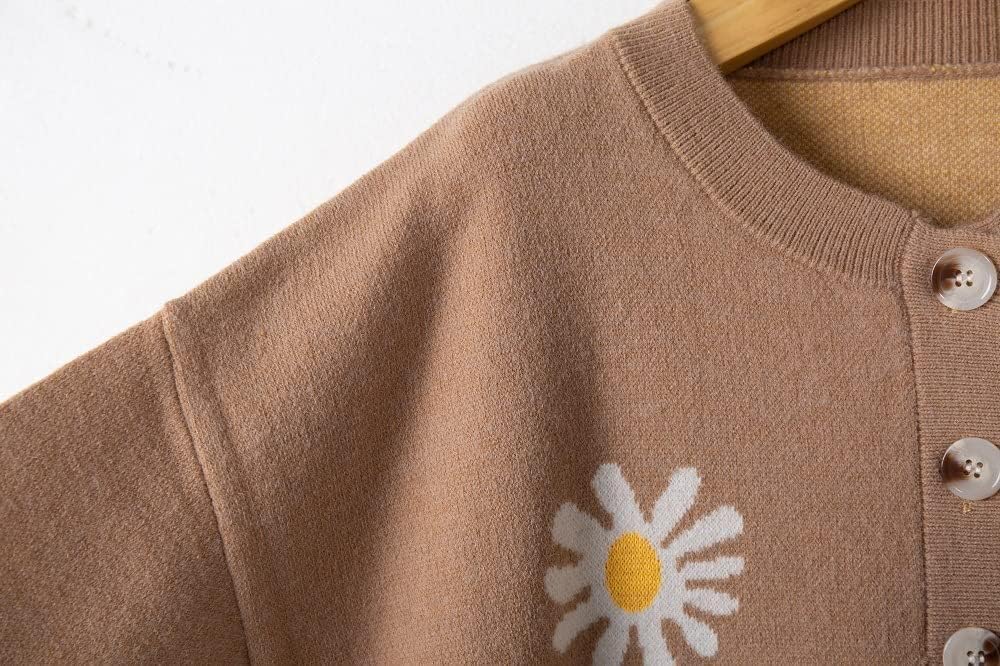 Women's Floral Button Front Cardigan for Autumn Winter Wear