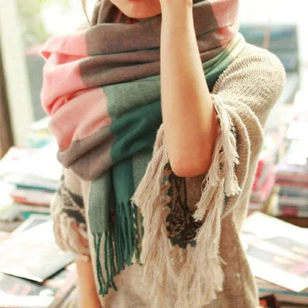 Women's Fringed Wrap Shawl for Layered Styling