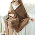 Women's Fringed Wrap Shawl for Layered Styling