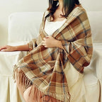 Women's Fringed Wrap Shawl for Layered Styling
