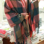 Women's Fringed Wrap Shawl for Layered Styling