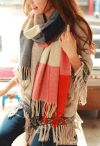 Women's Fringed Wrap Shawl for Layered Styling