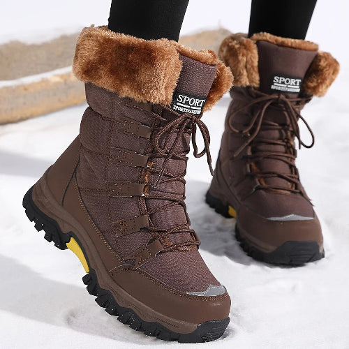 Women's Fur Lined Winter Snow Boots Outdoor Wear
