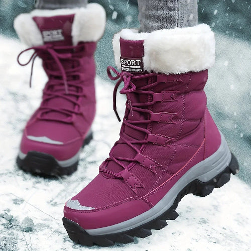 Women's Fur Lined Winter Snow Boots Outdoor Wear