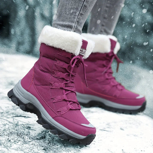 Women's Fur Lined Winter Snow Boots Outdoor Wear