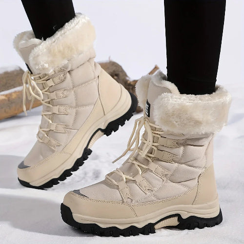 Women's Fur Lined Winter Snow Boots Outdoor Wear