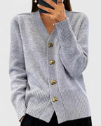Women's Heart Button Cardigan for Autumn Winter Wear