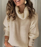 Women's High Neck Sweater for Cooler Seasons
