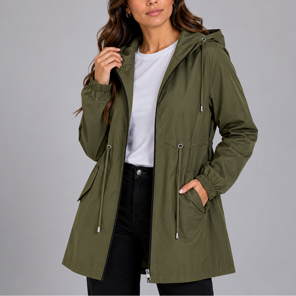 Women's Hooded Jacket for Autumn Winter Everyday Wear