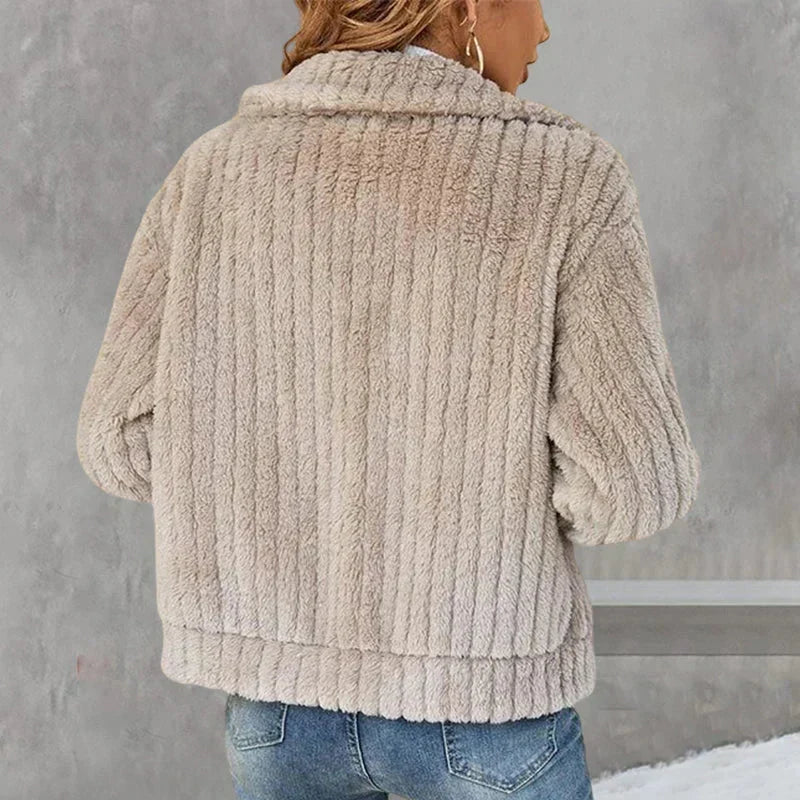 Women's Hooded Knit Jacket for Cooler Autumn Days