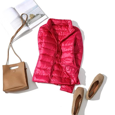 Women's Hooded Puffer Jacket for Autumn Winter Wear