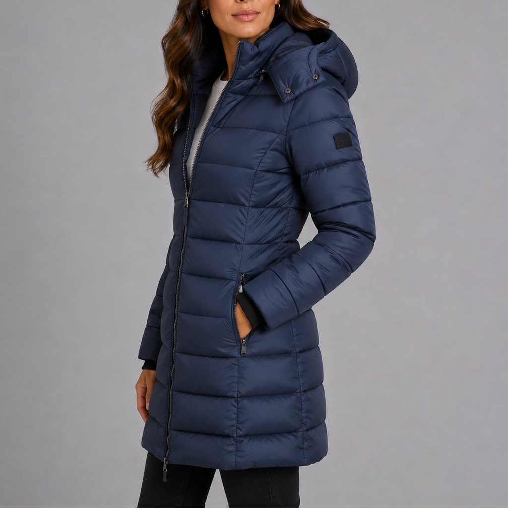 Women's Hooded Puffer Jacket for Autumn Winter Wear