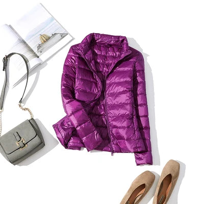 Women's Hooded Puffer Jacket for Autumn Winter Wear