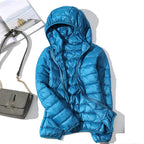 Women's Hooded Puffer Jacket for Autumn Winter Wear