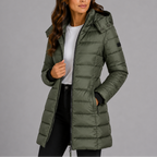 Women's Hooded Puffer Jacket for Autumn Winter Wear