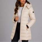Women's Hooded Puffer Jacket for Autumn Winter Wear