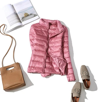 Women's Hooded Puffer Jacket for Autumn Winter Wear
