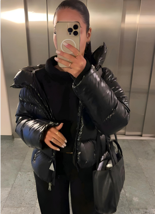 Women's Hooded Puffer Jacket for Winter Wear