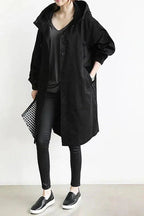 Women's Hooded Raincoat for Autumn Winter Wear