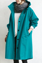 Women's Hooded Raincoat for Autumn Winter Wear