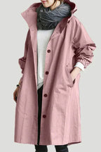 Women's Hooded Raincoat for Autumn Winter Wear
