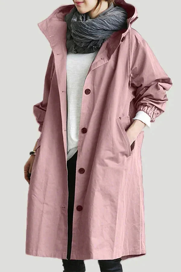 Women's Hooded Raincoat for Autumn Winter Wear