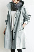 Women's Hooded Raincoat for Autumn Winter Wear