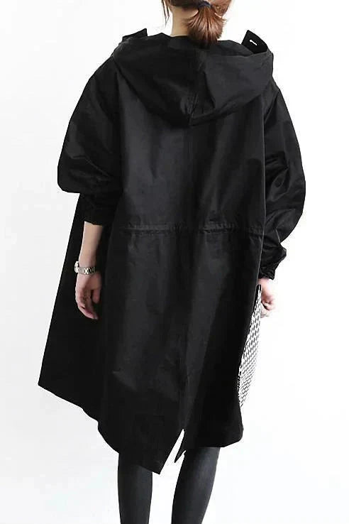 Women's Hooded Raincoat for Autumn Winter Wear