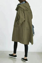 Women's Hooded Raincoat for Autumn Winter Wear