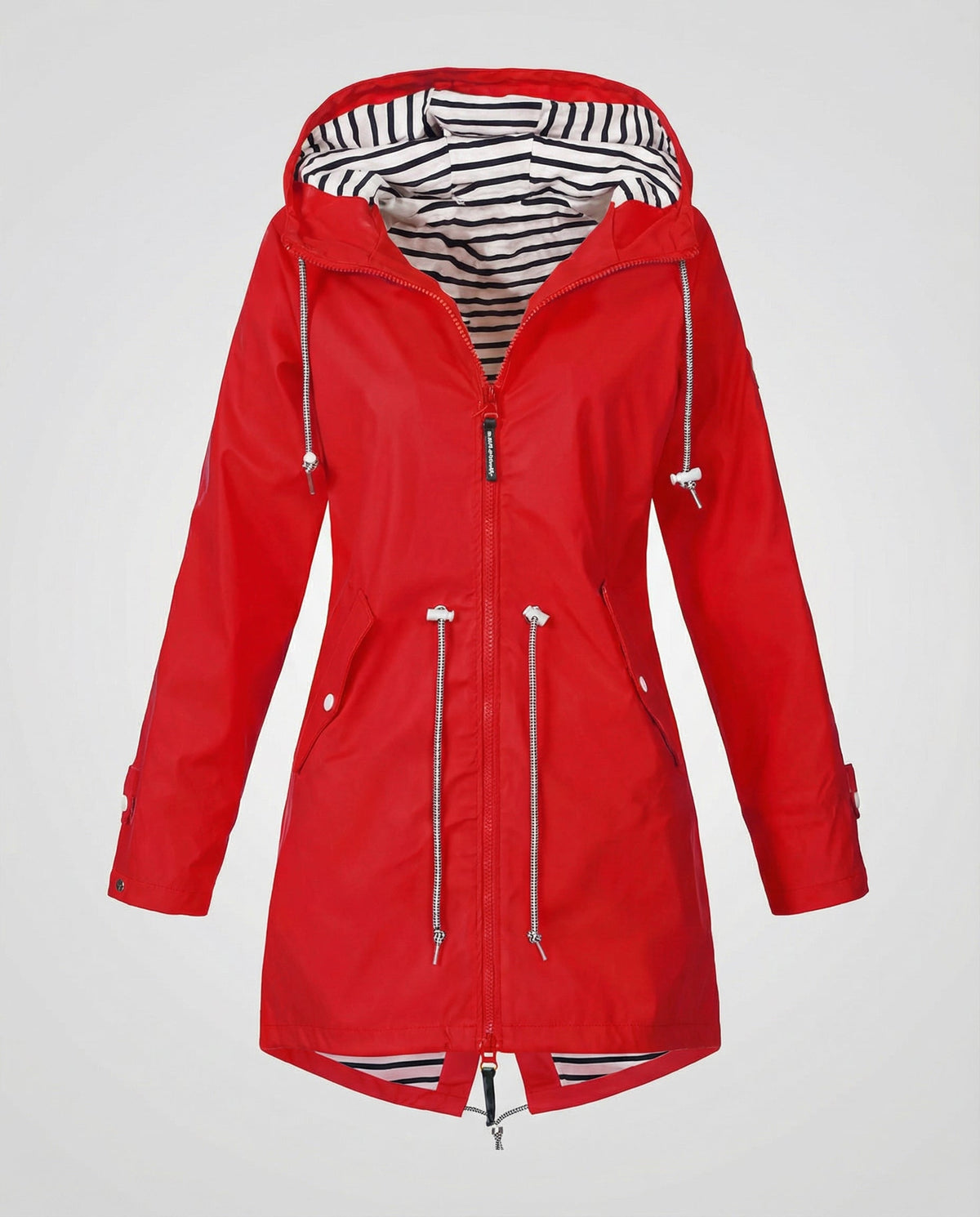 Women's Hooded Zip Front Parka Jacket for Outdoors