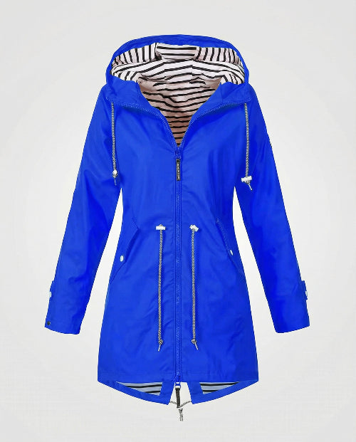 Women's Hooded Zip Front Parka Jacket for Outdoors