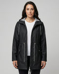 Women's Hooded Zip Front Parka Jacket for Outdoors