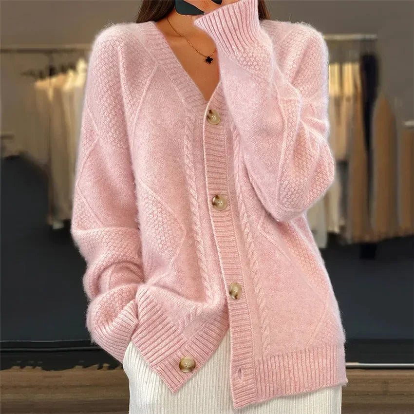 Women's Knit Cardigan for Autumn Winter Layering