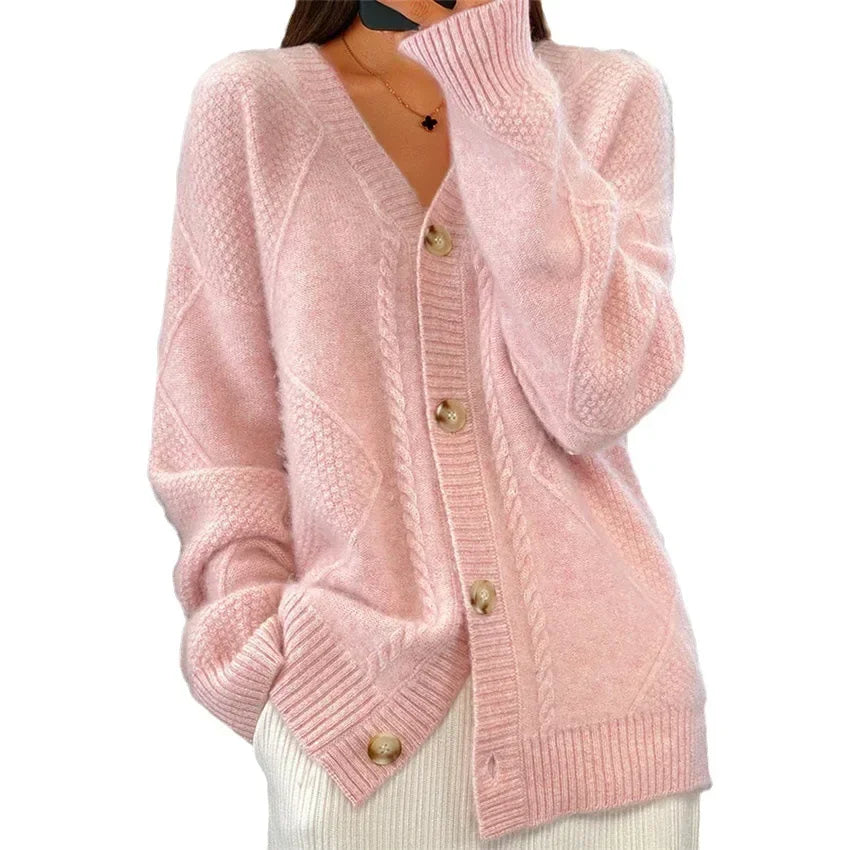 Women's Knit Cardigan for Autumn Winter Layering